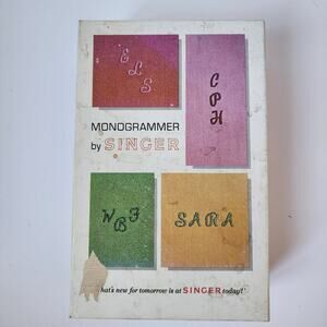 Vintage 1969 Singer Monogrammer No. 171256 Complete Slant-Needle Zig-Zag Machine